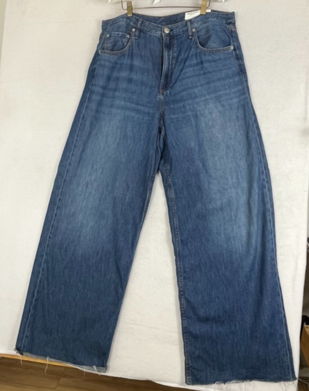 Rag & Bone Sofie Jeans Womens 33 Ultra Wide Leg High Rise Otto Medium Wash